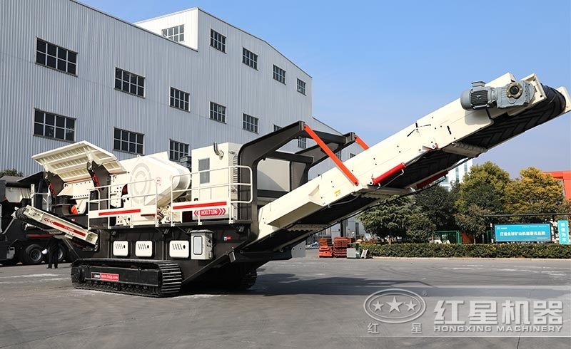 履帶移動式小型石頭破碎機，環保安全